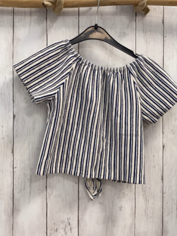 Zara  Sommerbluse  Gr. 122  blau weiße Streifen 