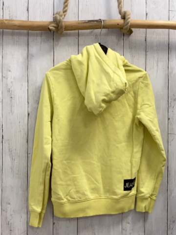 Calvin Klein  Pullover  Gr. 140  gelb Kapuze schwarze Schrift 