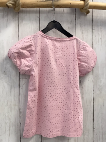  T-Shirt Gr. 116  rosa flieder Herzen gesticktes Pferd