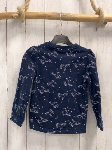 S´Oliver Pullover Gr. 104  blau weiße Einhörner