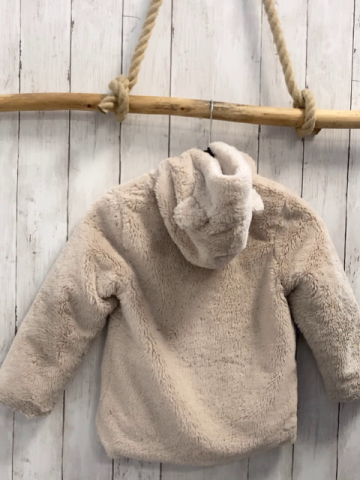  Plüschjacke Gr. 122  beige 