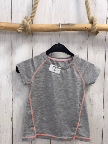 H&M  Sportshirt  Gr. 98  grau rosa Nähte 