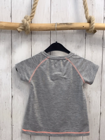H&M  Sportshirt  Gr. 98  grau rosa Nähte 