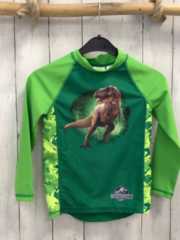 H&M UV-Schutzshirt lang  Gr. 110  grün hellgrün Dino 