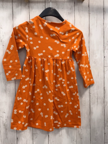   Kleid  Gr. 110  orange weiße Blumen 