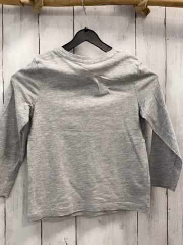   Langarmshirt Gr. 116  hellgrau bunte Schuhe 