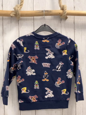   Pullover  Gr. 110  blau Looney tunes Figuren 