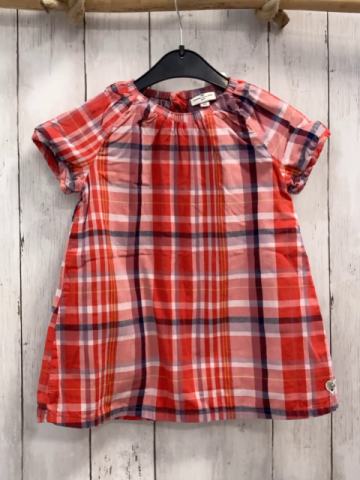 Tom Tailor  Kleid  Gr. 86  rot grau weiß gelb kariert 