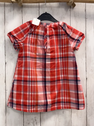 Tom Tailor  Kleid  Gr. 86  rot grau weiß gelb kariert 