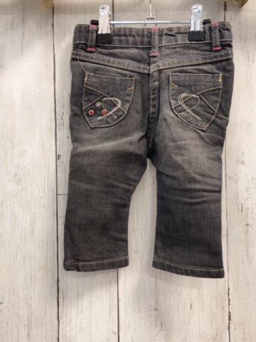 3pommes  Hose  Gr. 68  grau Jeans pink Nähte