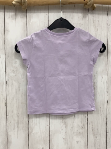 Benetton  T-Shirt  Gr. 92  flieder rosa Glitzerlabel Tiere 