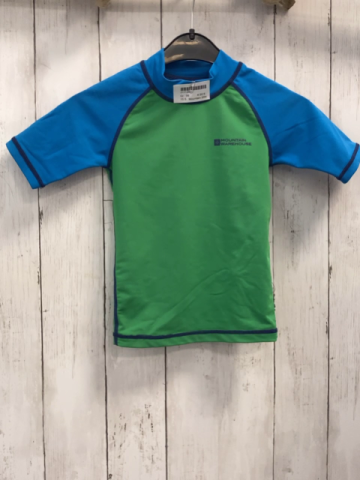 Mountain Warehouse  UV-Schutzshirt  Gr. 98  hellgrün hellblaue Ärmel 