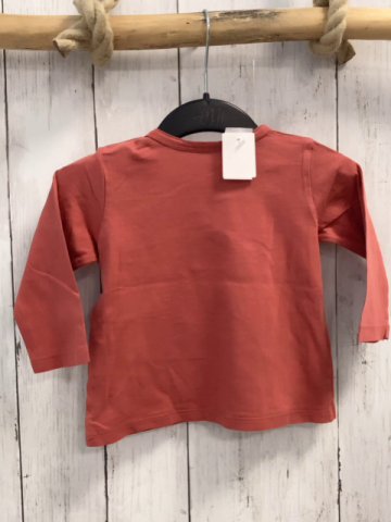 Benetton  Langarmshirt  Gr. 74  rot Katzenkopf 