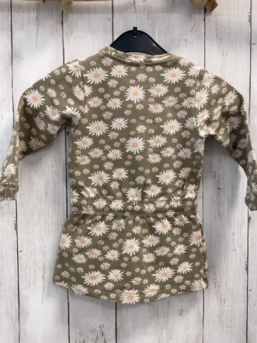 Babyface  Kleid  Gr. 92  kiwi Blumen orange Kordel mit silber Glitzer 
