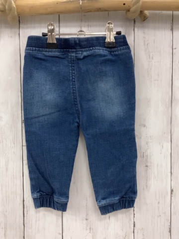 Nutmeg Jeggings  Gr. 74  blau Jeans gestickte Tiere 