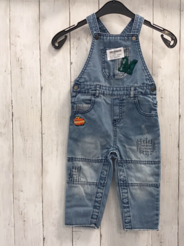 Orchestra  Latzhose  Gr. 92  blau Jeans gestickte Bilder 
