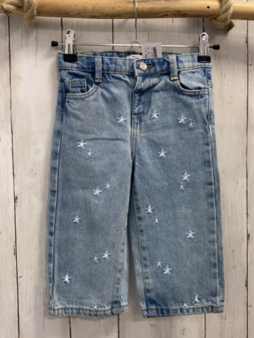 Reserved  Hose  Gr. 92  hellblau Jeans gestickte Blumen 