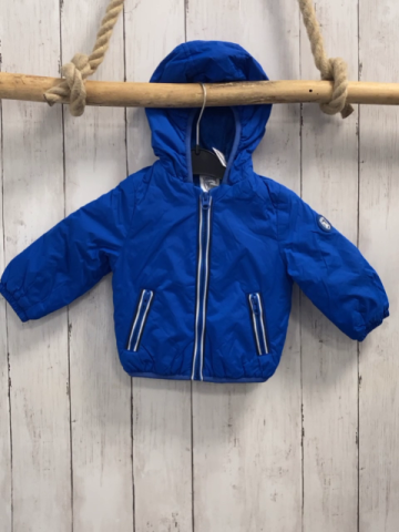 Chicco  Winterjacke  Gr. 68  hellblau + blau weiß hellblauer Streifenbund 