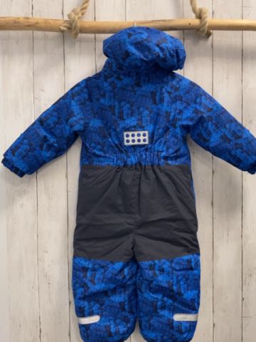Lego  Winteroverall Gr. 86  blau hellblaue Legosteine Kapuze 