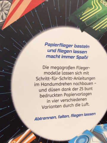 neu  Kreativblock Maxi Papierflieger 