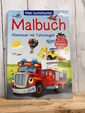 neu Kreativheft  Mein kunterbuntes Malbuch Abenteuer mit Fahrzeugen 