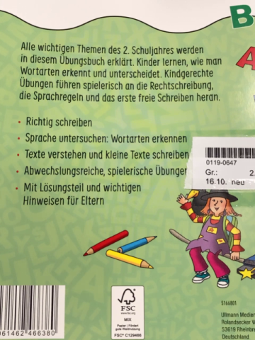 neu Kreativheft  Mein buntes Übungsbuch Deutsch 2. Klasse 