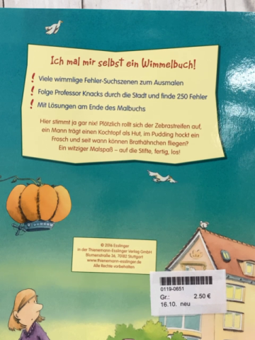 neu Kreativheft  Mein Wimmel-Malbuch Verflixte Fehlersuche 