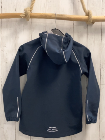 Frilufts  Softshelljacke  Gr. 140  blau isilber Reflektorstreifen graues Streifenfutter 