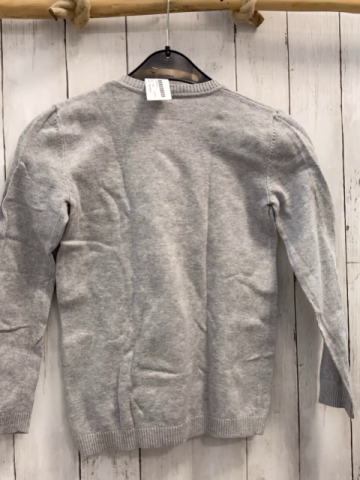 Benetton Pullover  Gr. 140  hellgrau Feinsttrick 