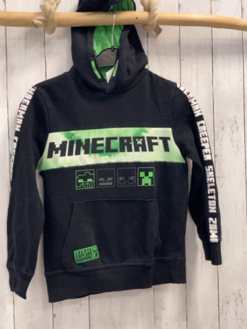 Minecraft  Pullover  Gr. 134/140  schwarz Kapuze Schrift Minecraft 