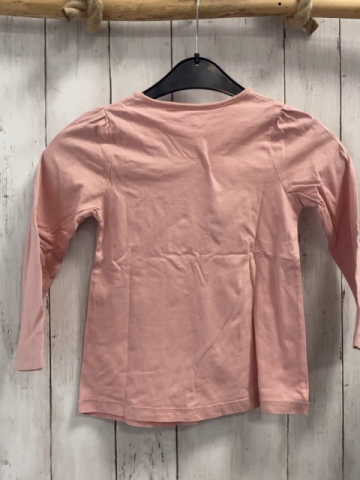   Langarmshirt  Gr. 122  rosa Eule mit Glitzersteinen 