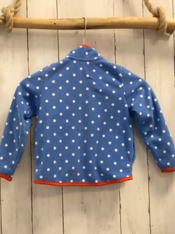   Fleecejacke  Gr. 86  hellblau weiße Punkte hellroter Bund 