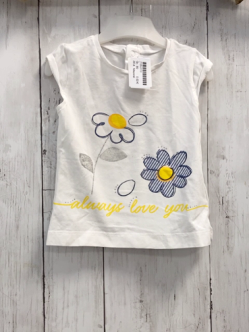 Mayoral  T-Shirt  Gr. 80  weiß Blumen gelbe Schrift 