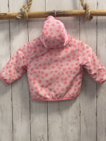   Wendejacke  Gr. 74  hellrosa hellrote Blumen / mit beige Teddy 