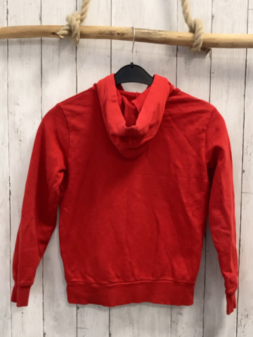 Benetton Pullover  Gr. 146/152  rot Kapuze graue Schrift 