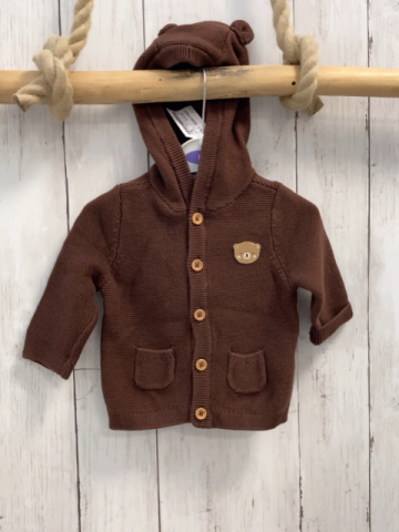 Sergent Major  Strickjacke  Gr. 62  braun Kapuze 