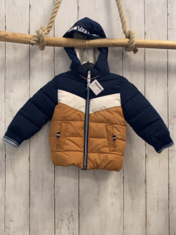   Winterjacke  Gr. 74  blau weiß ocker 