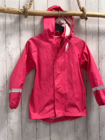 Reima  Regenjacke  Gr. 122  pink gummiert silber Streifen 