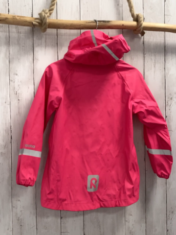 Reima  Regenjacke  Gr. 122  pink gummiert silber Streifen 