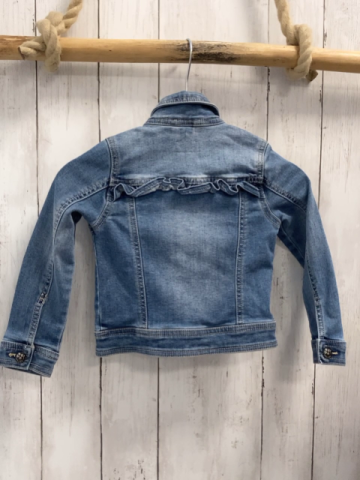S´Oliver  Jeansjacke  Gr. 104  blau silber Pailettenschmetterling 
