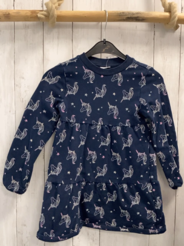 S´Oliver  Kleid  Gr. 116  blau Einhörner Sterne 