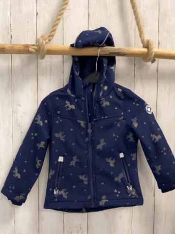 Dopodopo Softshelljacke  Gr. 110  blau einhörner 