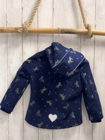 Dopodopo Softshelljacke  Gr. 110  blau einhörner 