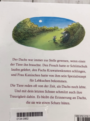   Buch Leb wohl, lieber Dachs
