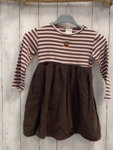 Zara  Kleid  Gr. 116  braun lachs gestreiftes Oberteil brauner Kordrock