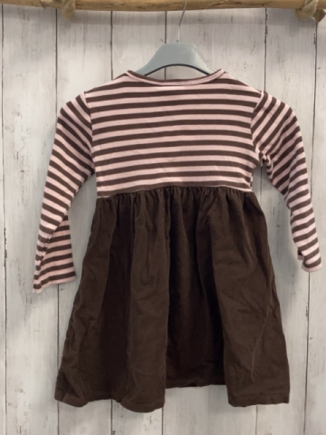 Zara  Kleid  Gr. 116  braun lachs gestreiftes Oberteil brauner Kordrock