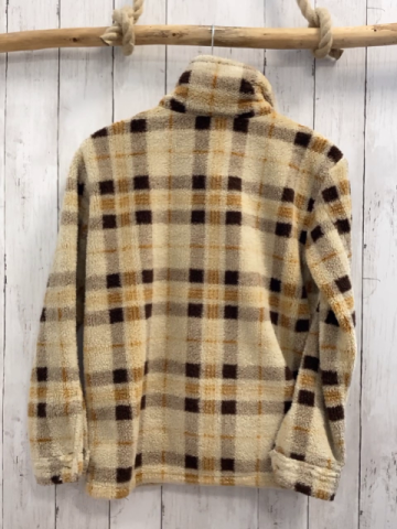 Blue Effect  Teddyjacke  Gr. 152  beige ocker braun kariert 