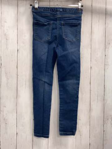 Next  Jeggings  Gr. 128  blau Jeans orange Nähte Gummizugbund 