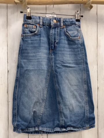 Zara  Rock Gr. 122  blau Jeans Bund verstellbar 