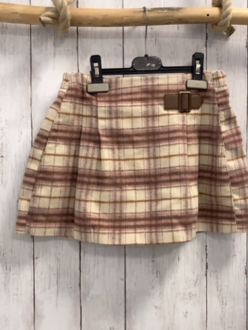 Next  Rock Gr. 128  beige braun altrosa ocker kariert braune Schnalle 